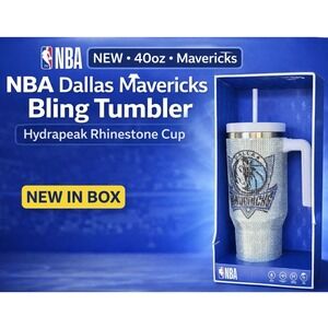 NBA Dallas Mavericks Hydrapeak 40oz Bling Rhinestone Tumbler Stainless Insulated
